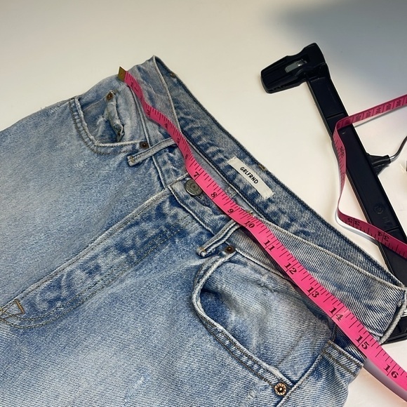 GRLFRND Karolina distressed high-rise slim-leg straight jeans Size 28 - Picture 8 of 13